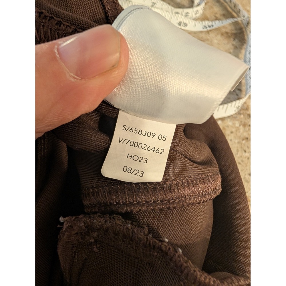 Athleta Stellar Tight High Rise Leggings Brown Zipper Ankle small athleisure - Picture 8 of 8